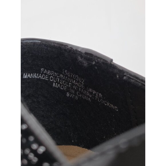 Torrid Womens Mary Jane Flats Double Strap Black Velvet Glitter 8 WW - Picture 9 of 10